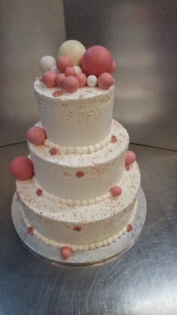 tarta para bautizo de niña 3 pisos