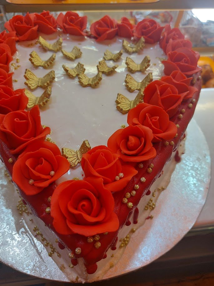 Tarta en forma de corazón para San Valentín