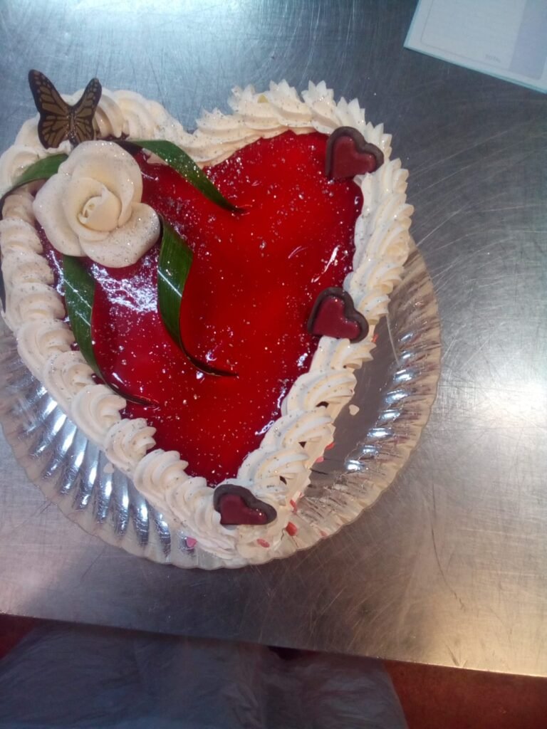 Tarta en forma de corazón para San Valentín
